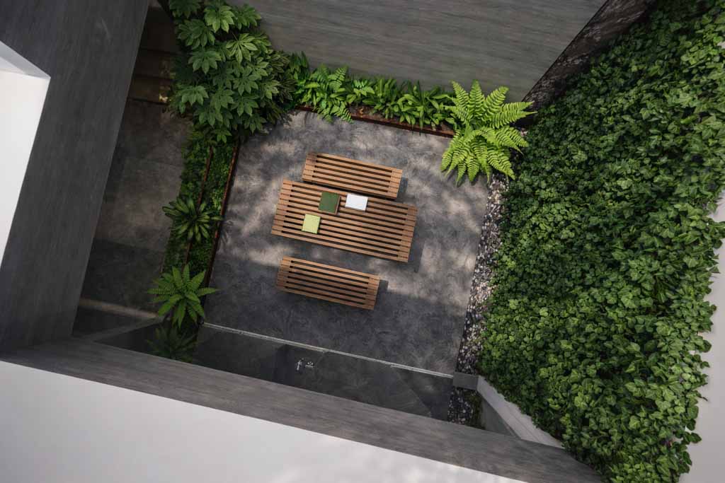 London courtyard